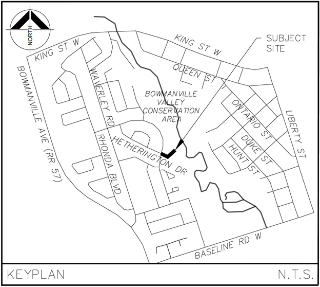 Key map of Hetherington Drive construction area