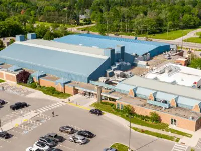 Aerial view of Garnet B. Rickard Recreation Complex