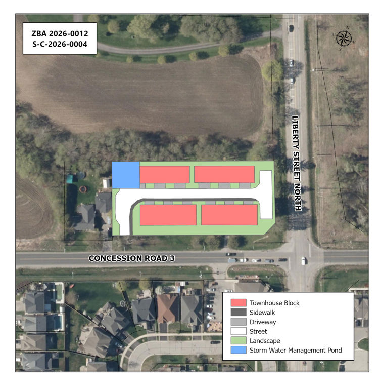 Map showing development area.