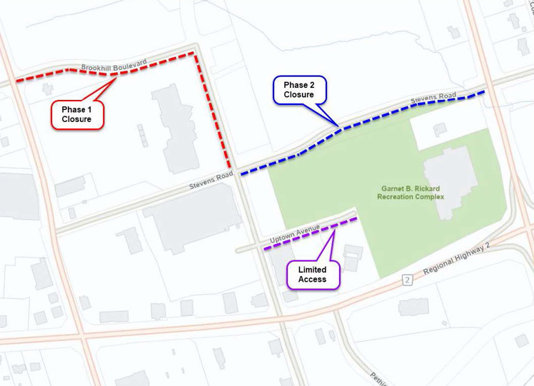Map of key road closures.