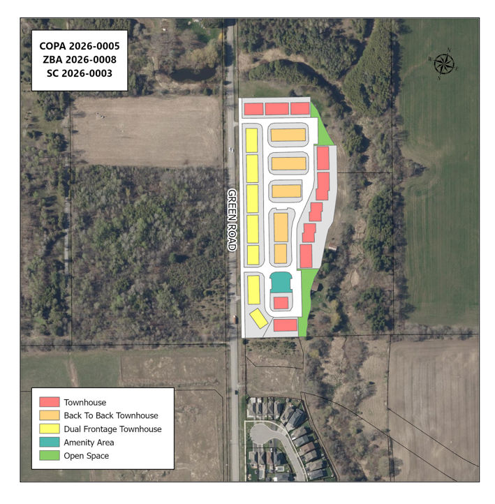 Map showing development area.