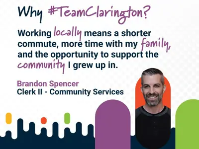 Why #TeamClarington? Local work means less commuting, more family time, and a chance to support the community Brandon grew up in.